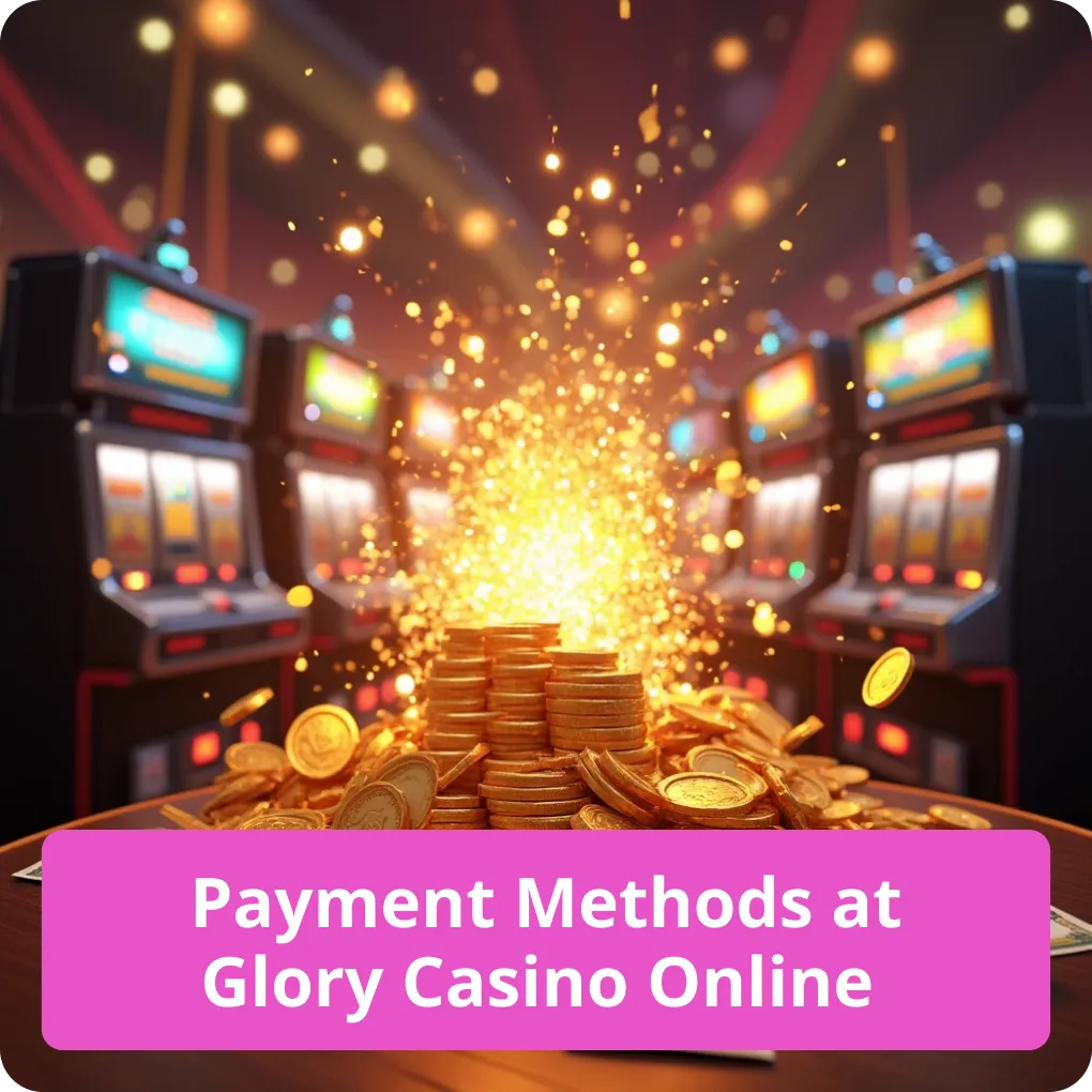 A complete list of all available payment methods for deposits and withdrawals at Glory Casino Online Payment Methods at Glory Casino Online