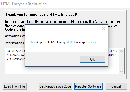 HTML Encrypt It Registration